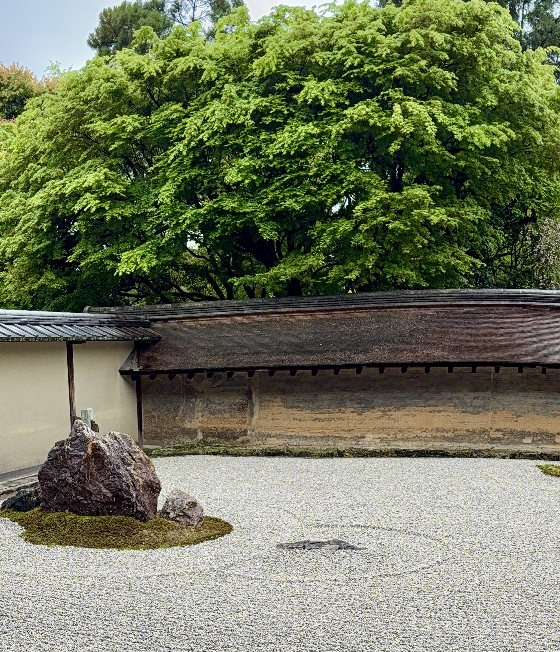 Blick auf den Zengarten Ryoanji in Kyoto, Japan.